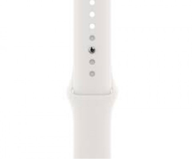 Carcasă din aluminiu argintiu GPS Apple Watch 6 de 44 mm cu. Bandă sport albă (M00D3) folosită